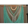 Macrame mural bleu et gris